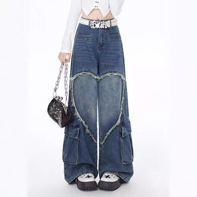 American Street Washed Tie-dyed Jeans Women