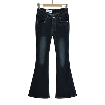 Fuli Washed Nostalgic Skinny Jeans For Women