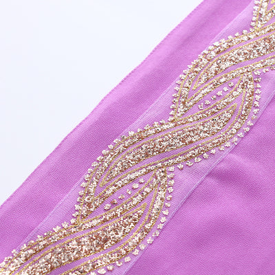 Muslim Chiffon sprinkled gold long scarf