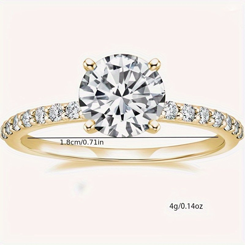 1.25 Carat Round Solitaire Cubic Zirconia Engagement Ring Halo Promise Ring