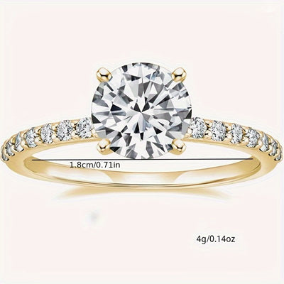 1.25 Carat Round Solitaire Cubic Zirconia Engagement Ring Halo Promise Ring