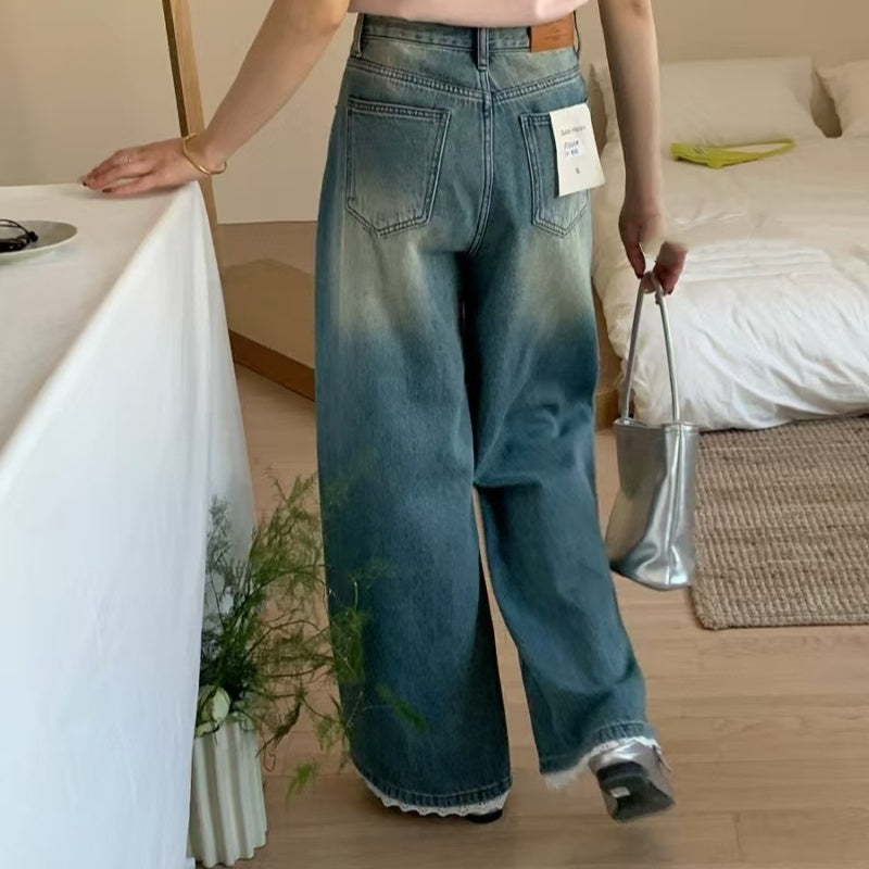 Fashion Casual All-matching Straight Jeans