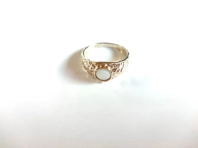 14K Golden Textured Ring Set