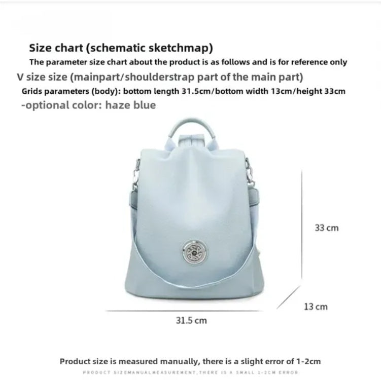 The New Seasonal Series Of Shoulder Bags Haze Blue New Fashion Leisure Ladies Backpack Large Capacity