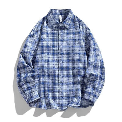 Long Sleeve Shirt Japanese And Korean Style Loose Shirt Men