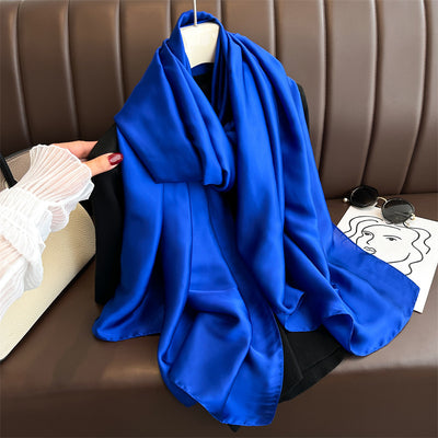 Pure Color Simple Long Scarves All-match Scarf Women's Beach Towel