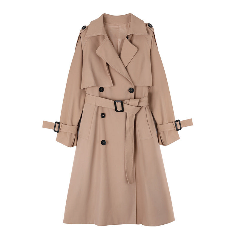 Real Shot Wine Red British Style Trench Coat Coat