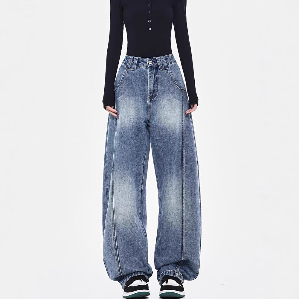 Retro Loose Machete Jeans For Women