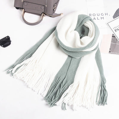 Woolen Scarf Women Knitted Bib Shawl