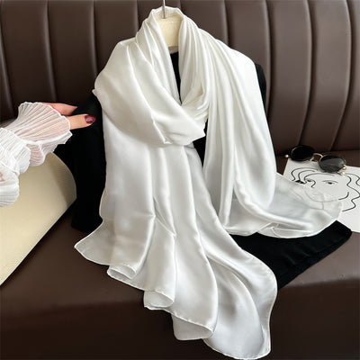 Pure Color Simple Long Scarves All-match Scarf Women's Beach Towel