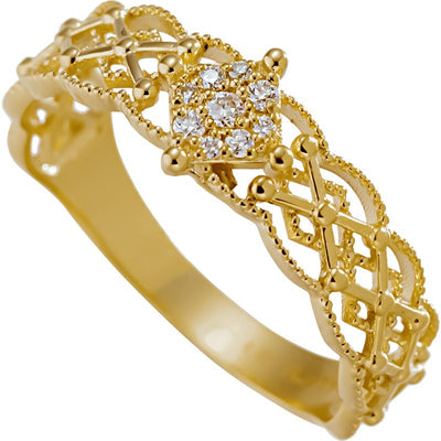 Pure 18K Jinrege Light Luxury Wide Version Fashion Ring