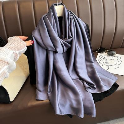 Pure Color Simple Long Scarves All-match Scarf Women's Beach Towel