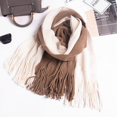 Woolen Scarf Women Knitted Bib Shawl