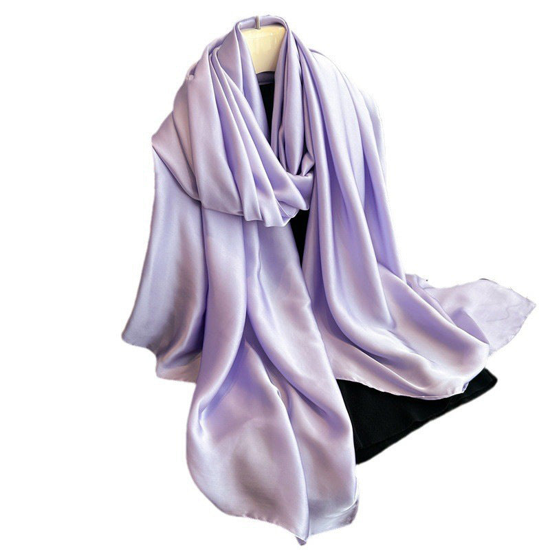 Pure Color Simple Long Scarves All-match Scarf Women's Beach Towel