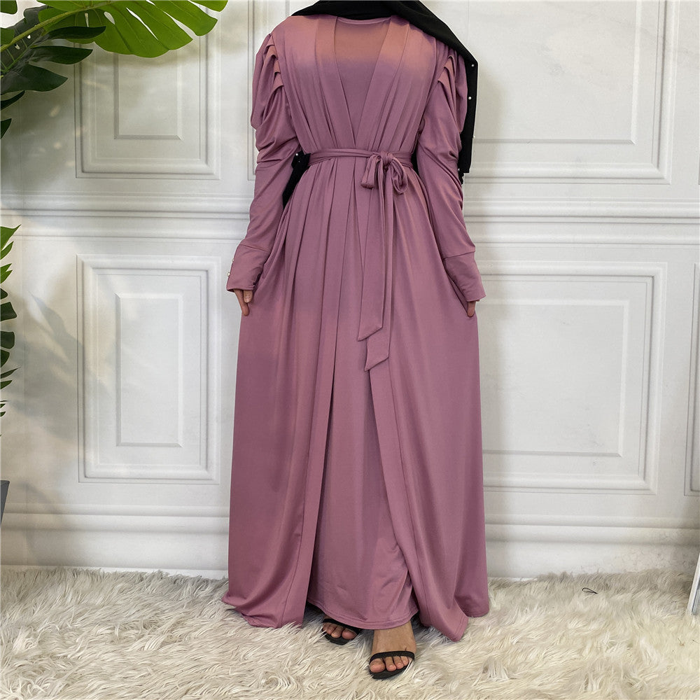 Fashion Women's Solid Muslim Cardigan