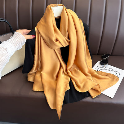 Pure Color Simple Long Scarves All-match Scarf Women's Beach Towel