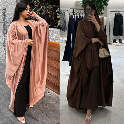 Women's Fashion European Muslim Satin Robe