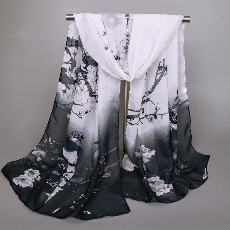 Chiffon Printed Chiffon Scarf For Women