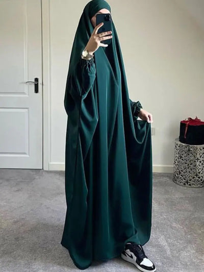 Ramadan Eid Hooded Abaya Women Prayer Garment