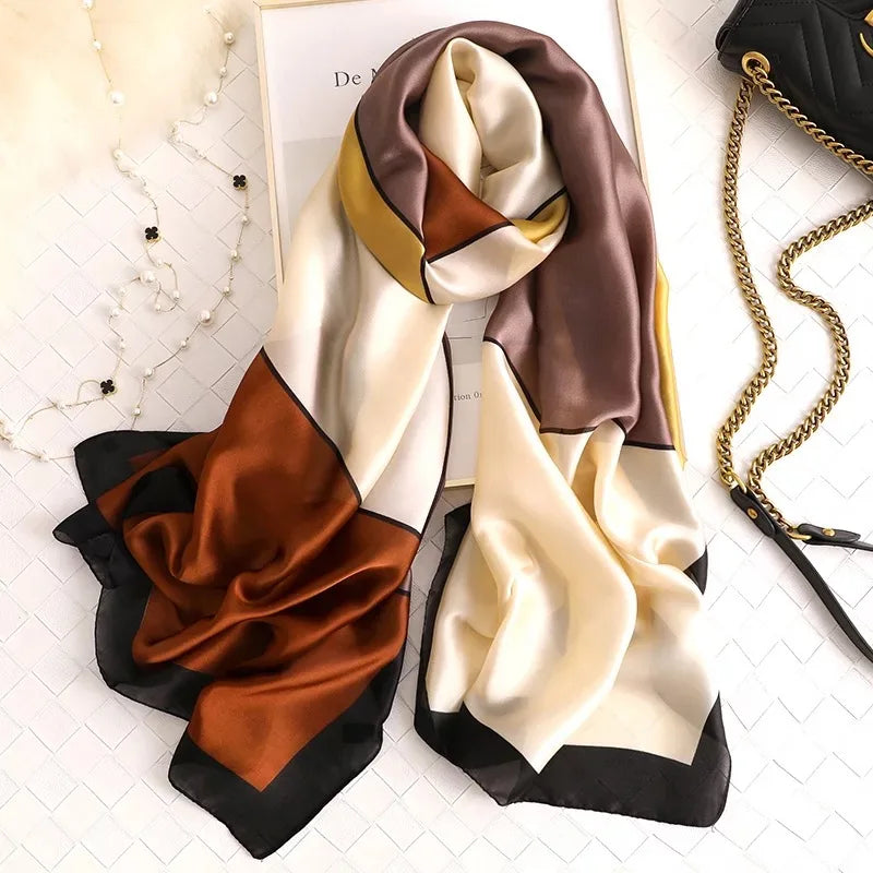 Luxury 180x90cm Classic Summer Women’s Silk Scarf