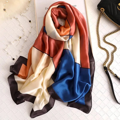 Luxury 180x90cm Classic Summer Women’s Silk Scarf