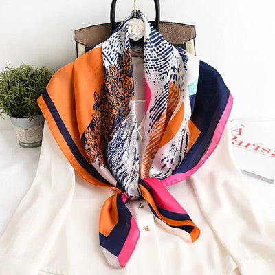 90x90cm Women’s Silk-Feel Scarf