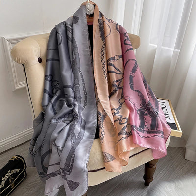 Luxury 180x90cm Classic Summer Women’s Silk Scarf