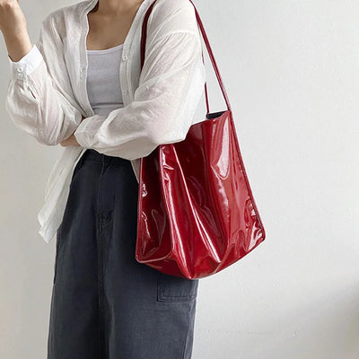 Leather Tote Bags for Women Large Tote Bag Retro Top-handle Bag Trendy Work Bag PU Leather Purse 2025