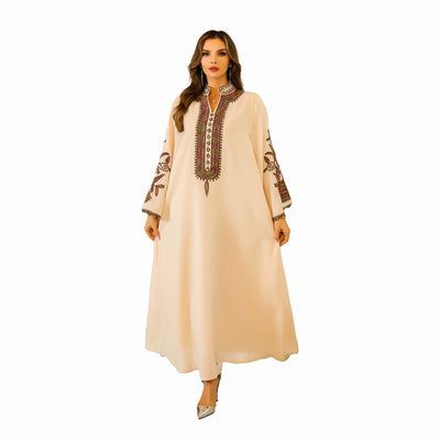 Fashion Muslim Rope Embroidered Robe Women's Clothing