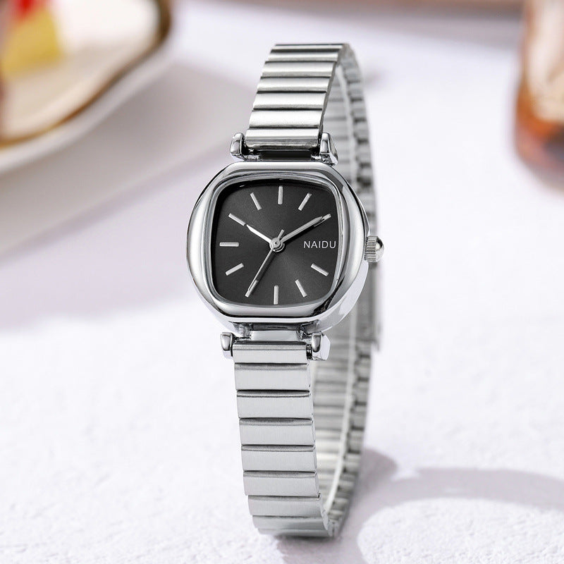 Fashion Simple New Small Square Watch Steel Watch Ladies