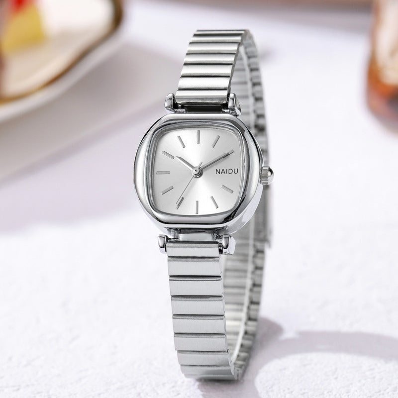 Fashion Simple New Small Square Watch Steel Watch Ladies