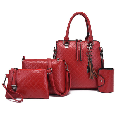 Retro Bag Set Solid Color Shoulder Crossbody Handbag