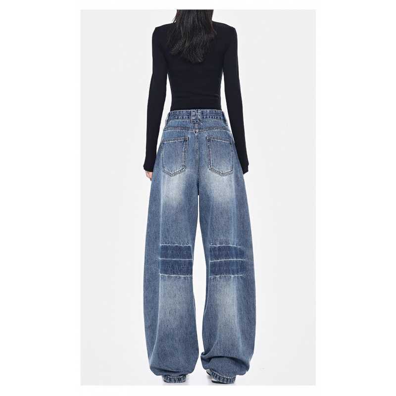 Retro Loose Machete Jeans For Women