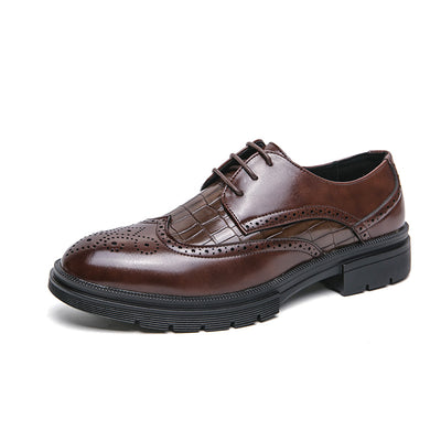 Casual Derby Shoes Men's British Formal Wear Low-top Shoes