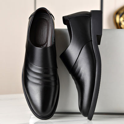 Spring And Autumn Soft Leather Height Increasing Insole Business Formal Casual Leather Shoes