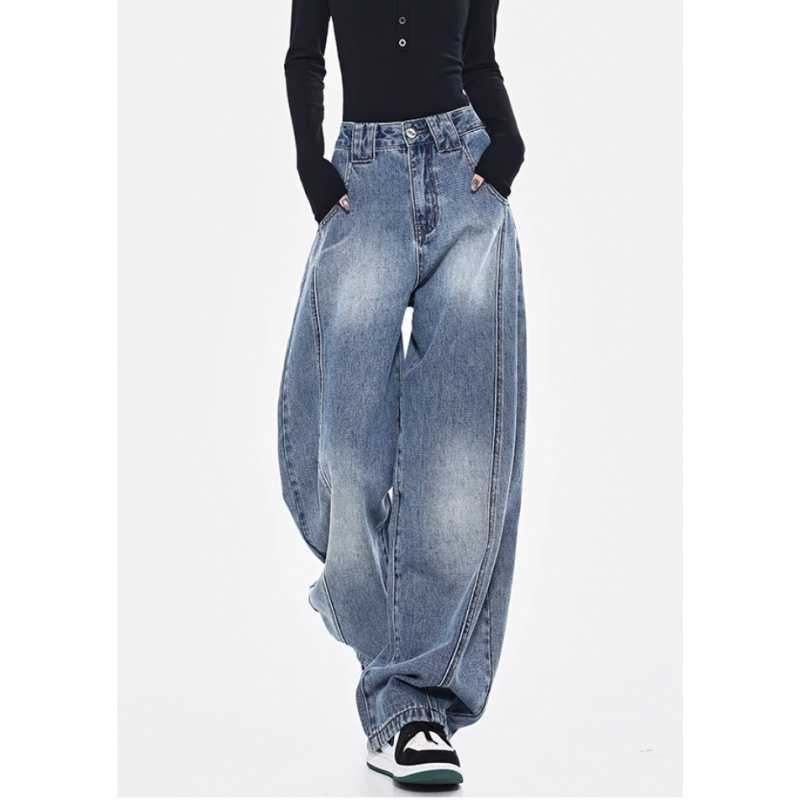 Retro Loose Machete Jeans For Women