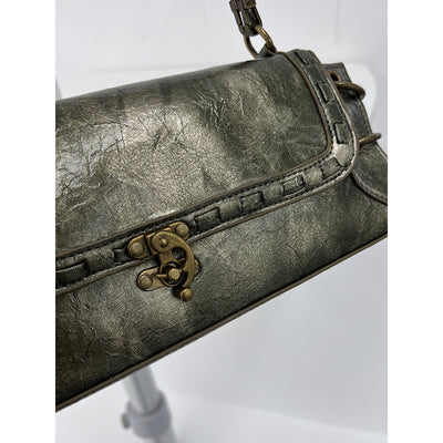 Design One-shoulder Lock Bronze Gold Crossbody Bag