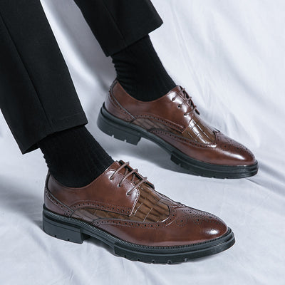 Casual Derby Shoes Men's British Formal Wear Low-top Shoes