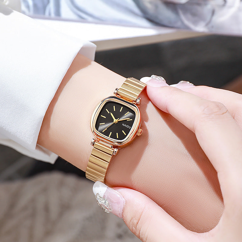 Fashion Simple New Small Square Watch Steel Watch Ladies