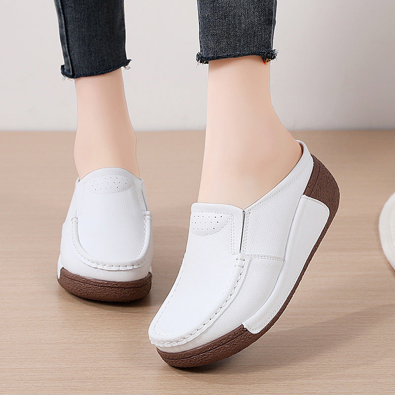 Casual Comfortable Versatile Thick Bottom Toe Cap Slippers