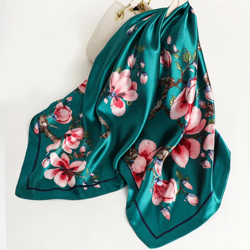 90x90cm Women’s Silk-Feel Scarf