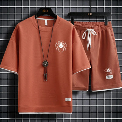 Men's 2-Piece Summer Sportswear Set - Shorts & Sweatshirt