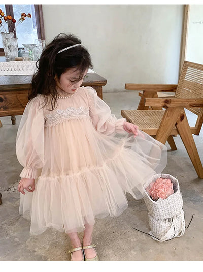 Girls' Lace Princess Dress 2024