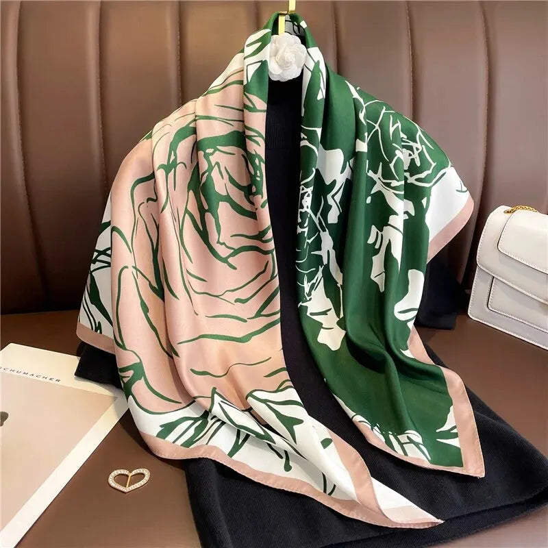 Luxury 90cm Twill Silk Scarf