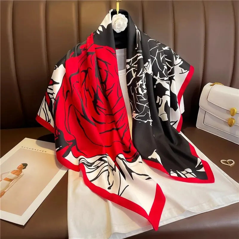 Luxury 90cm Twill Silk Scarf