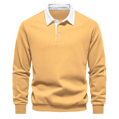 2023 Men's Autumn Fashion Polo Neck Sweatshirt - Casual & Social Wear