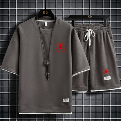 Men's 2-Piece Summer Sportswear Set - Shorts & Sweatshirt