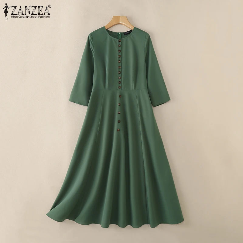 2025 Spring Fashion Long Sleeve Party Work Sundress Women Dresses