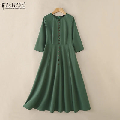 2025 Spring Fashion Long Sleeve Party Work Sundress Women Dresses