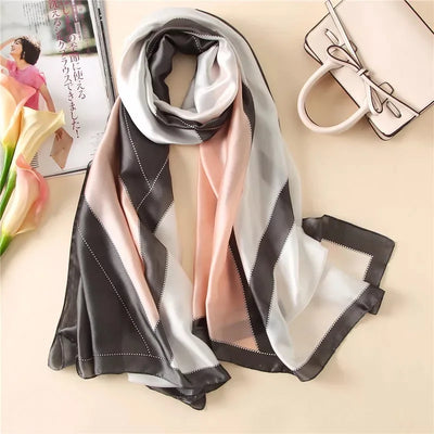 Luxury 180x90cm Classic Summer Women’s Silk Scarf